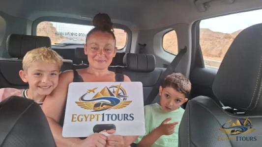 Private air-conditioned car waiting outside Marsa Alam International Airport for hotel transfer
