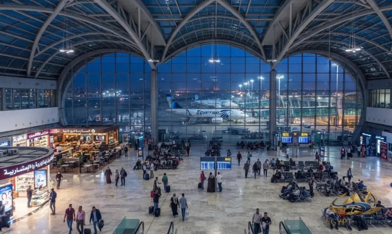 Cairo International Airport arrivals hall meet and greet point