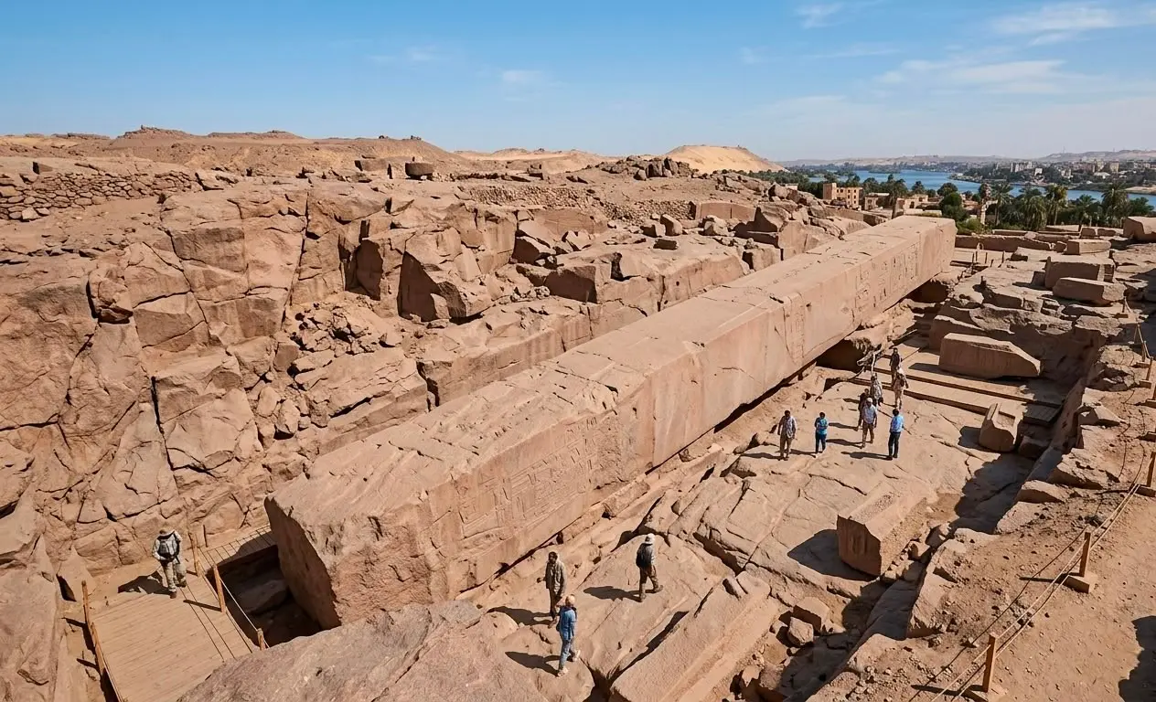 Unfinished Obelisk history, Pharaonic granite quarries Aswan.webp
